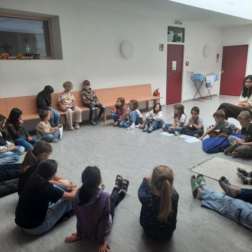 Vorleseaktion mit dem Kindergarten