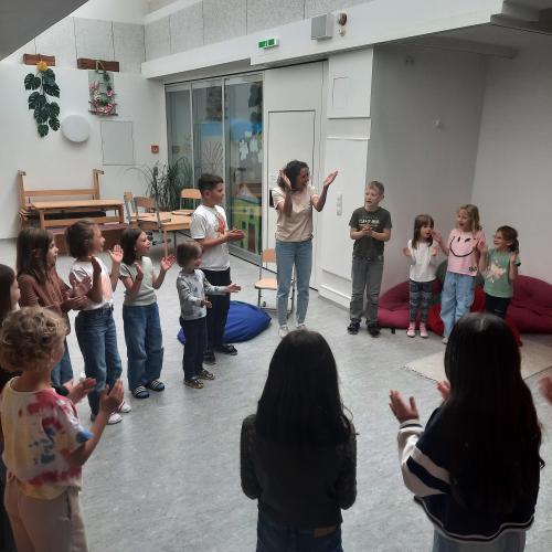 Vorleseaktion mit dem Kindergarten