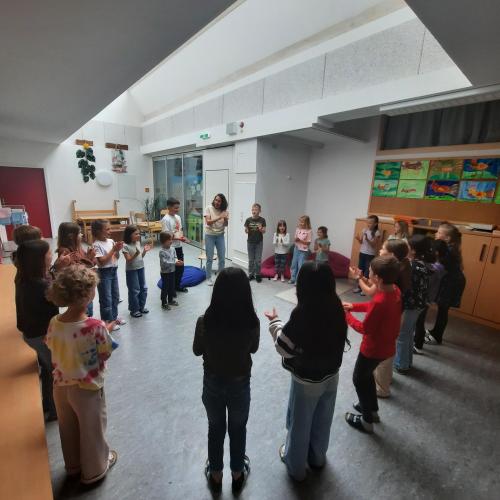 Vorleseaktion mit dem Kindergarten